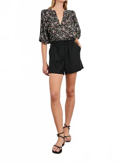 Rails Monte Paperbag-style Shorts In Black In Black