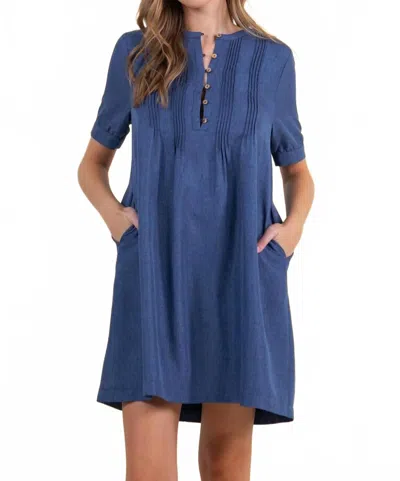 Doe & Rae Maven Dress In Blue In Blue