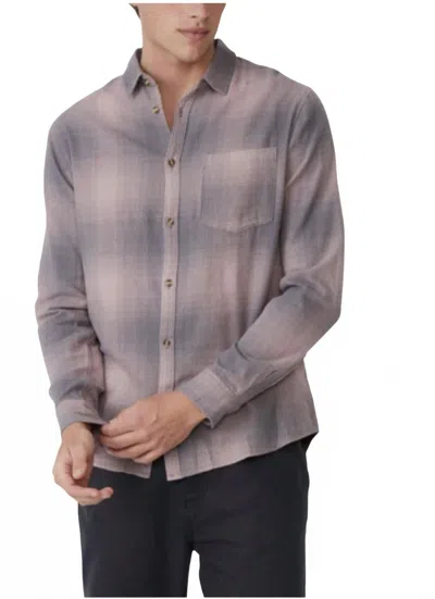 Cotton On Camden Long Sleeve Shirt In Faded Pink Check In Gray
