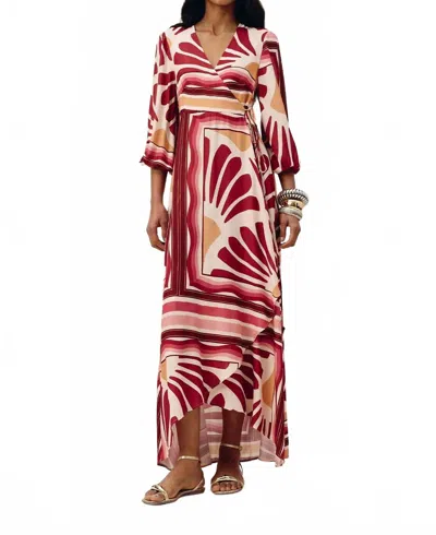 Thalia Puff Sleeve Dress In Light Beige In Brown