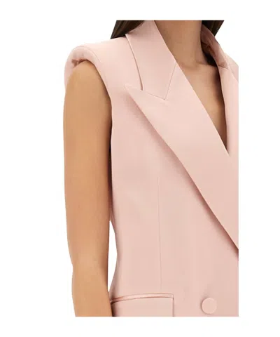 Nina Ricci Sleeveless Jacket With Double-breasted Button Detailing In Pink