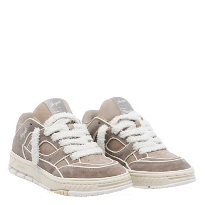 Axel Arigato Low-top Nubuck Sneakers With Embroidered Logo In Multi