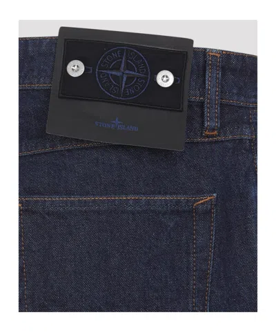 Stone Island J100006 Indigo Denim-rinsed In Blue