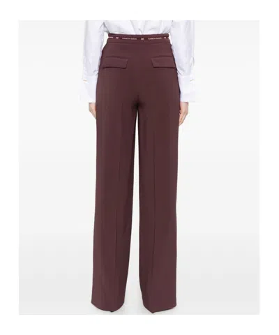 Elisabetta Franchi Pantalón Casual - Rojo Oscuro In Purple
