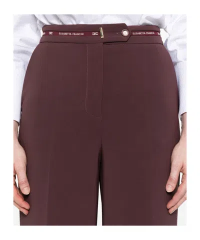 Elisabetta Franchi Pantalón Casual - Rojo Oscuro In Purple