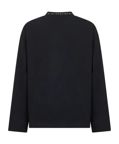 Jil Sander Long Sleeve T Shirt Featuring Studs In Black