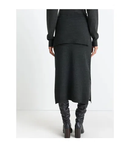 Lemaire Trompe Loeil Skirt Anthracite In Black