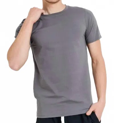 Mono B Cool Touch Cotton Blend Crewneck Essential Mono Tee In Light Grey In Gray