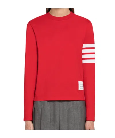 Thom Browne Long-sleeved T-shirt In Red