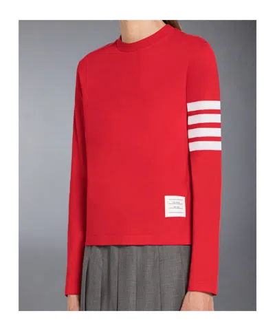 Thom Browne Long-sleeved T-shirt In Red
