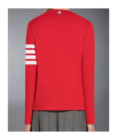 Thom Browne Long-sleeved T-shirt In Red