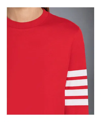Thom Browne Long-sleeved T-shirt In Red