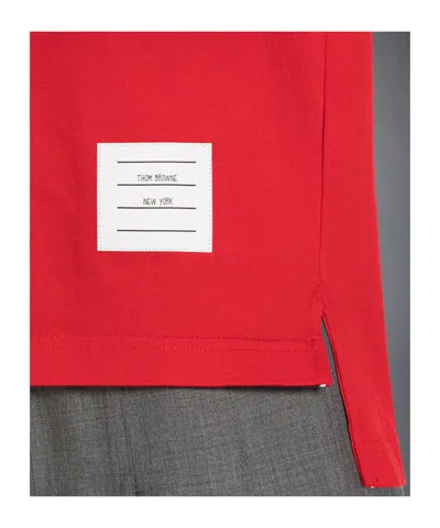 Thom Browne Long-sleeved T-shirt In Red