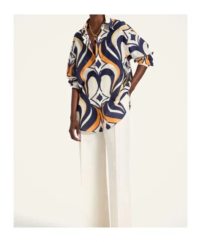 La Doublej Better Than Your Boyfriend's Abstract-print Shirt In Multi