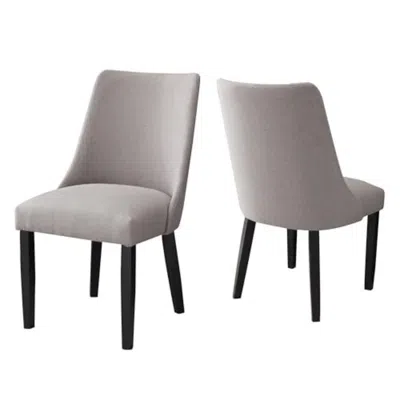 Steve Silver Xena Gray Upholstered Sidechair, Set Of 2 In Gray
