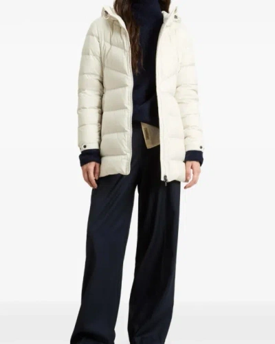 Woolrich Shirley Down Jacket In Microfiber In White