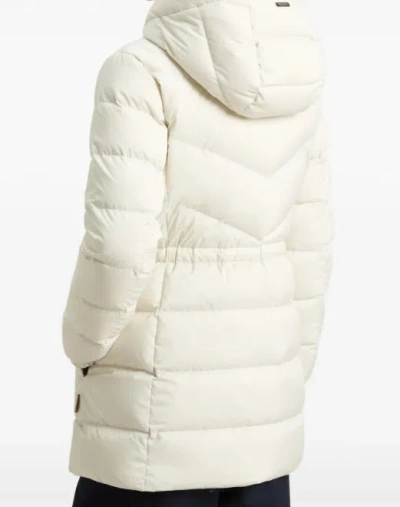 Woolrich Shirley Down Jacket In Microfiber In White