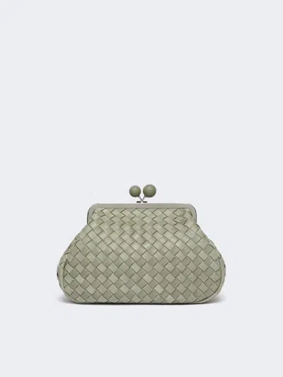 Weekend Max Mara Pasticcino Bag Medium In Pelle Intrecciata In Green