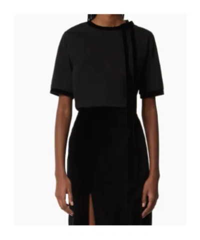 Nina Ricci T-shirt With Ribbon And Bow In Black