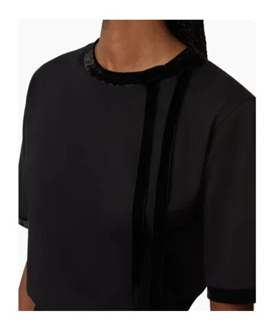 Nina Ricci T-shirt With Ribbon And Bow In Black