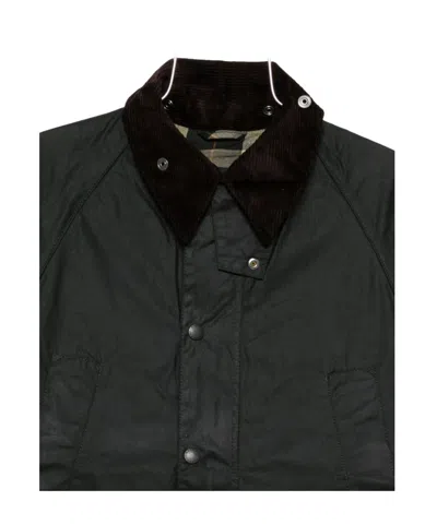Barbour Oversized Solway Waxed Jacket In Black