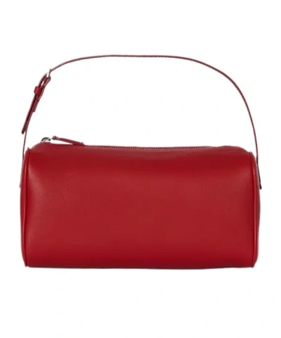 The Row 90s Top-handle Bag In Silk Leather In Red