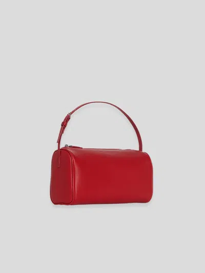 The Row 90s Top-handle Bag In Silk Leather In Red