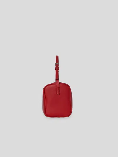 The Row 90s Top-handle Bag In Silk Leather In Red