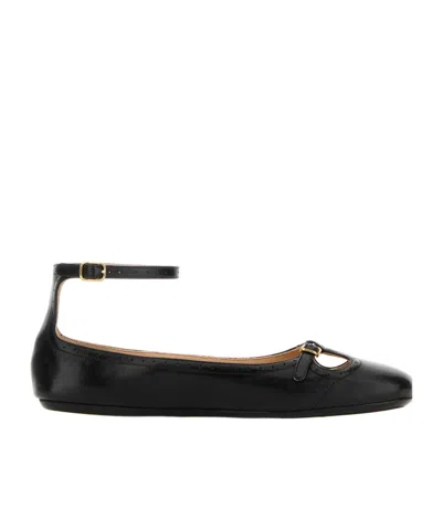 Chloé Black Misty Ballerinas In Black
