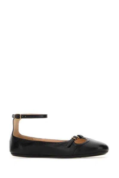 Chloé Black Misty Ballerinas In Black