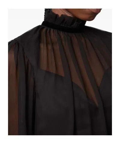 Nina Ricci Balloon Sleeve Mini Dress In Black