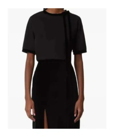 Nina Ricci T-shirt With Ribbon And Bow In Black