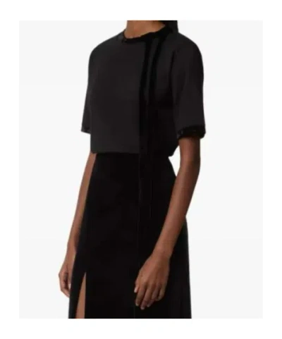 Nina Ricci T-shirt With Ribbon And Bow In Black