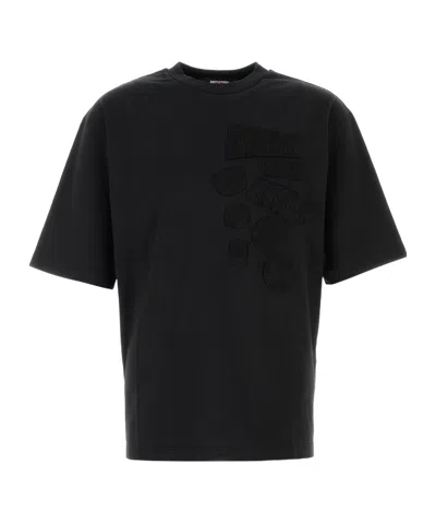 Dsquared2 Dsquared Men Black Cotton Dsquared X Magliano T-shirt In Black