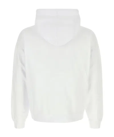 Dsquared2 Graphic Print Hooded Sweatshirt Drawstring In White