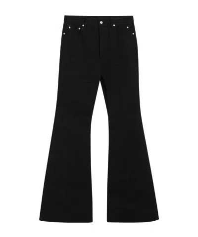 Rick Owens Bolans Flared Trousers In Black