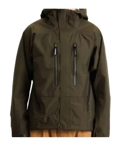 And Wander 2.5l Hiker Rain Jacket In Brown