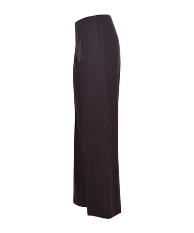 Alysi Plaid Pattern Casual Pants In Brown