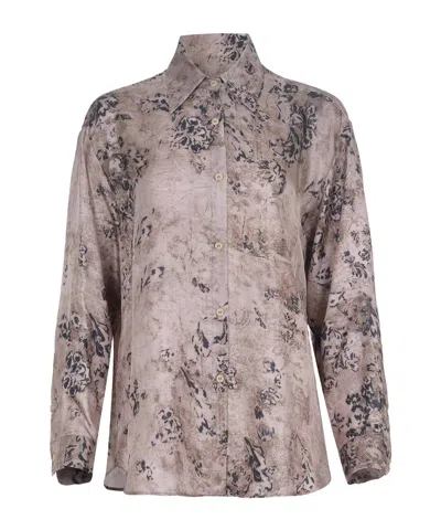 Alysi Shirt Made Of Silk. In Brown