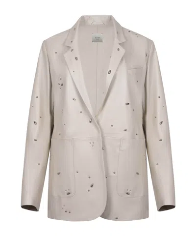 Alysi Jacket Made Of Leather In Gray