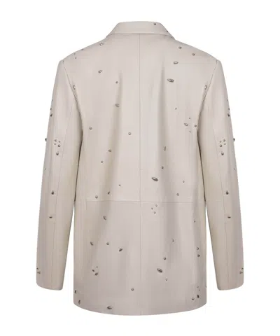 Alysi Jacket Made Of Leather In Gray