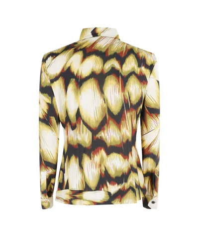 La Doublej Tailored Multicolored Abstract Print Shirt In Multi