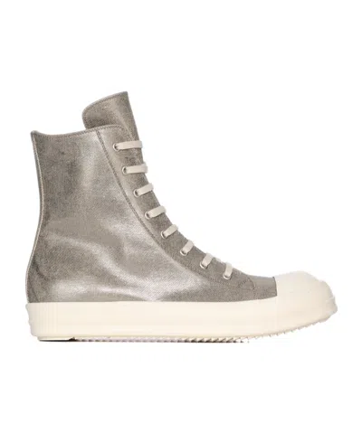 Rick Owens Drkshdw High-top Sneakers With Zip In Gray