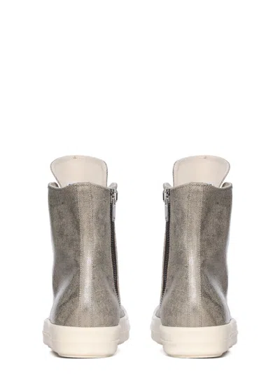 Rick Owens Drkshdw High-top Sneakers With Zip In Gray