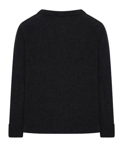 Roberto Collina Crew Neck Sweater In Wool Blend In Black