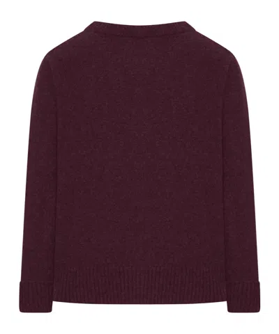 Roberto Collina Crew Neck Sweater In Wool Blend In Purple