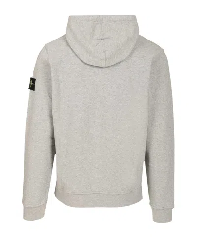 Stone Island Organic Cotton Hoodie Sweatshirts Grey In Gray