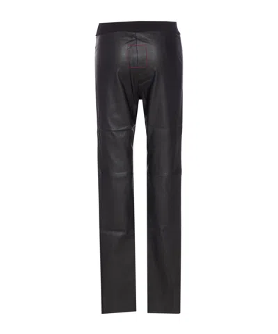 Uma Wang Stretch Leather Trousers Seam Detailing In Animal Print