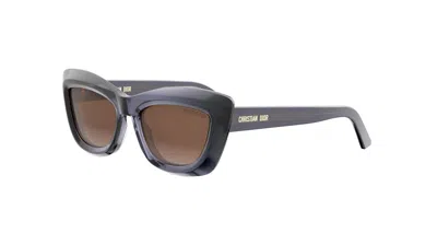 Dior Midnight B3i 54mm Cat Eye Sunglasses In Gray