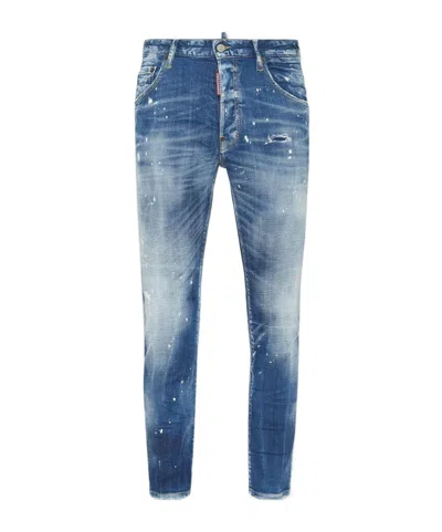 Magliano X Dsquared2 Joint Series Ink-splashed Design Jeans In Blue